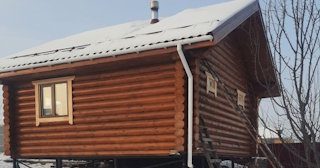 Баня из оцилиндрованного бревна под ключ в Магнитогорске - от 135967 рублей
